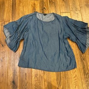 New directions thin denim like shirt